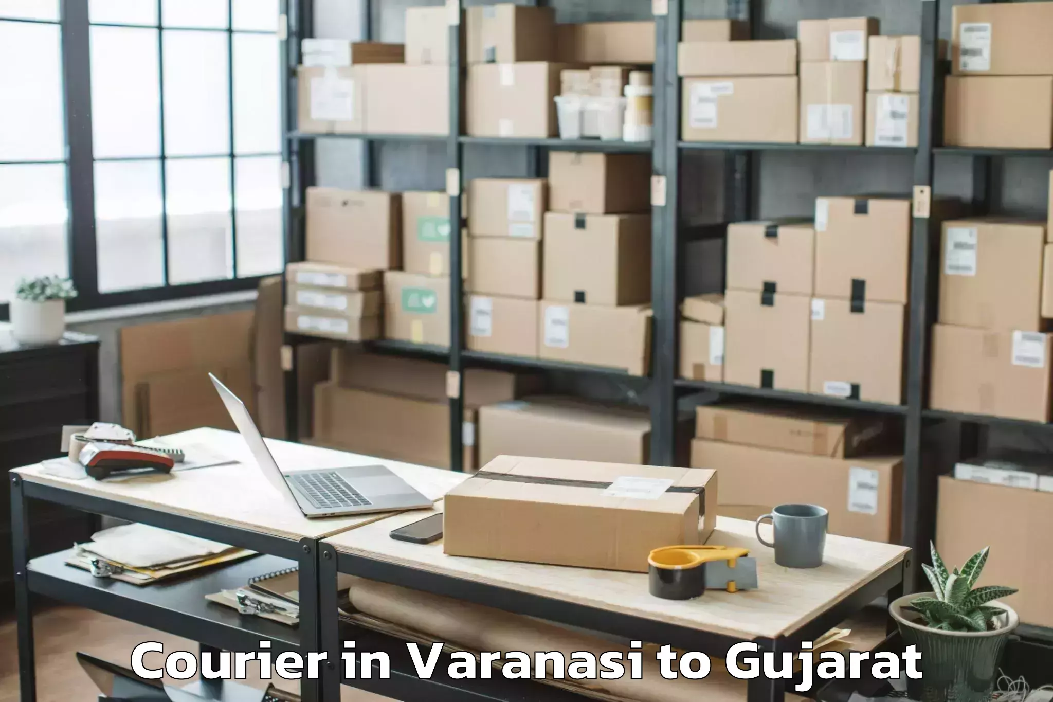 Top Varanasi to Gujarat University Of Transpla Courier Available